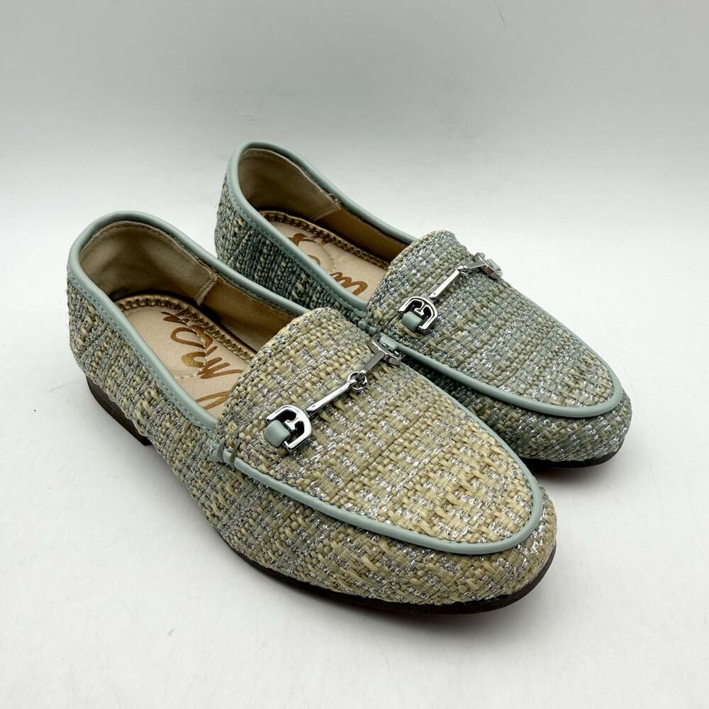 Sam Edelman Girls Tweed Loraine Loafers Size 11 M EU 28 Blue Multi GUC
